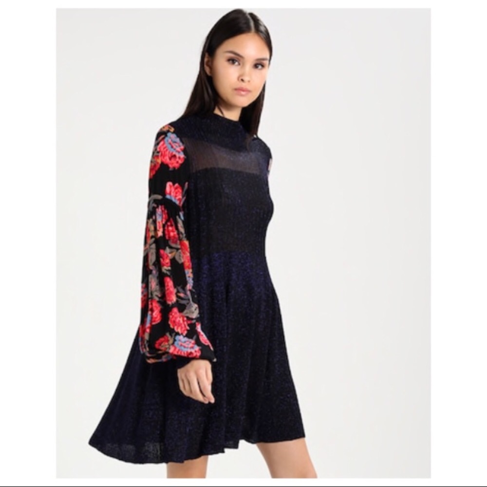 FREE PEOPLE METALLIC SWEATER DRESS - Picture 5 of 5